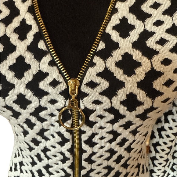 INC International Concepts Dresses & Skirts - INC International Concepts Monochrome Patterned Zip Dress